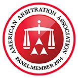 American Arbitration Association Panel Member 2013